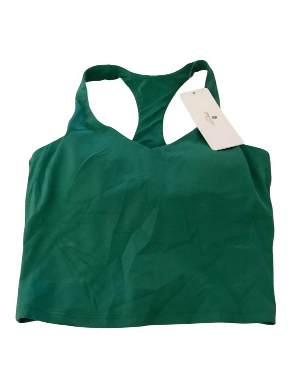 CRZ YOGA Butterluxe Cropped Racerback Tank, Cascadia Green, XS, NWT